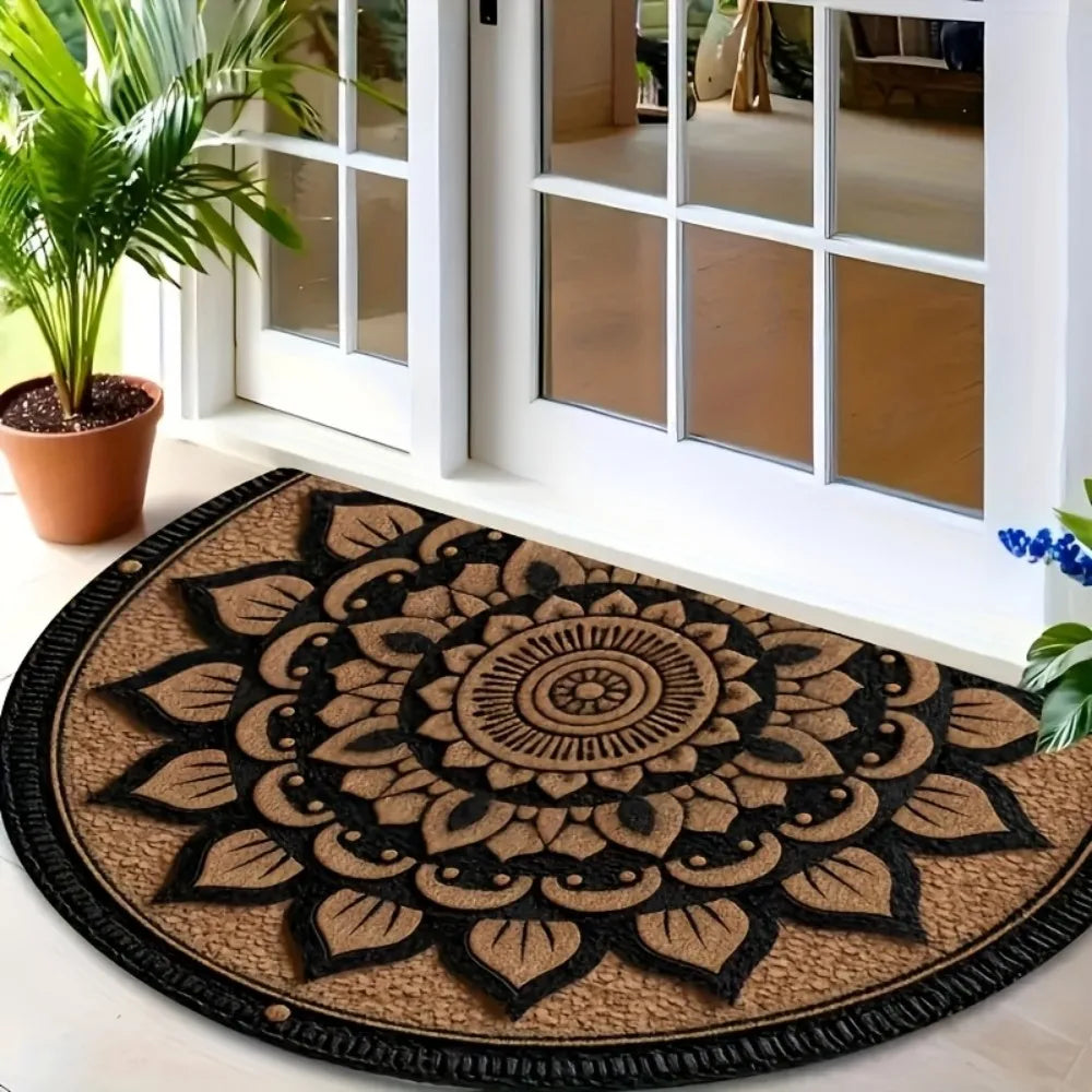 Alfombrilla con patrón floral estilo americano VIKAMA, antideslizante y a prueba de suciedad, alfombra decorativa para el hogar en la entrada, baño y cocina