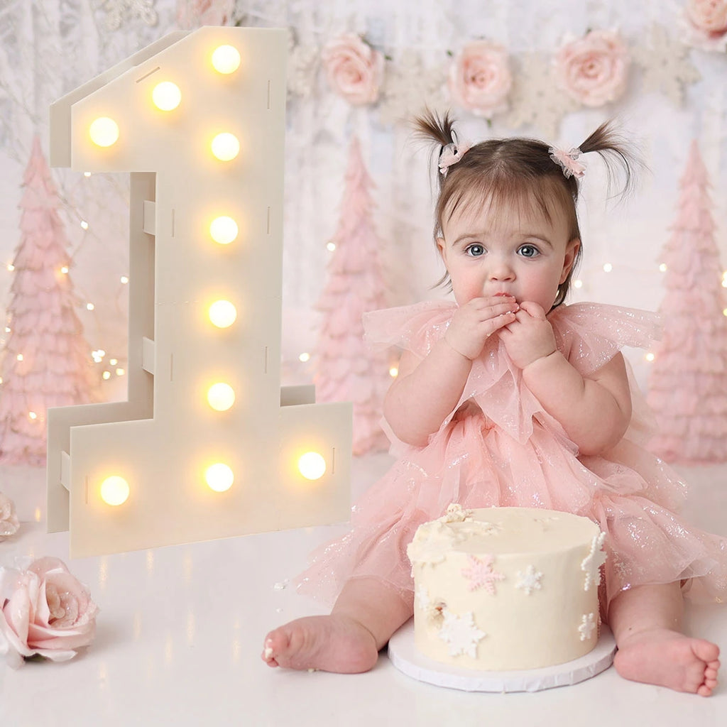 Cadre lumineux LED géant de 91,5 cm, chiffre pour décoration de fête 1er anniversaire, mariage enfants, 30e, 50e, 60e anniversaire, fournitures de fête prénatale
