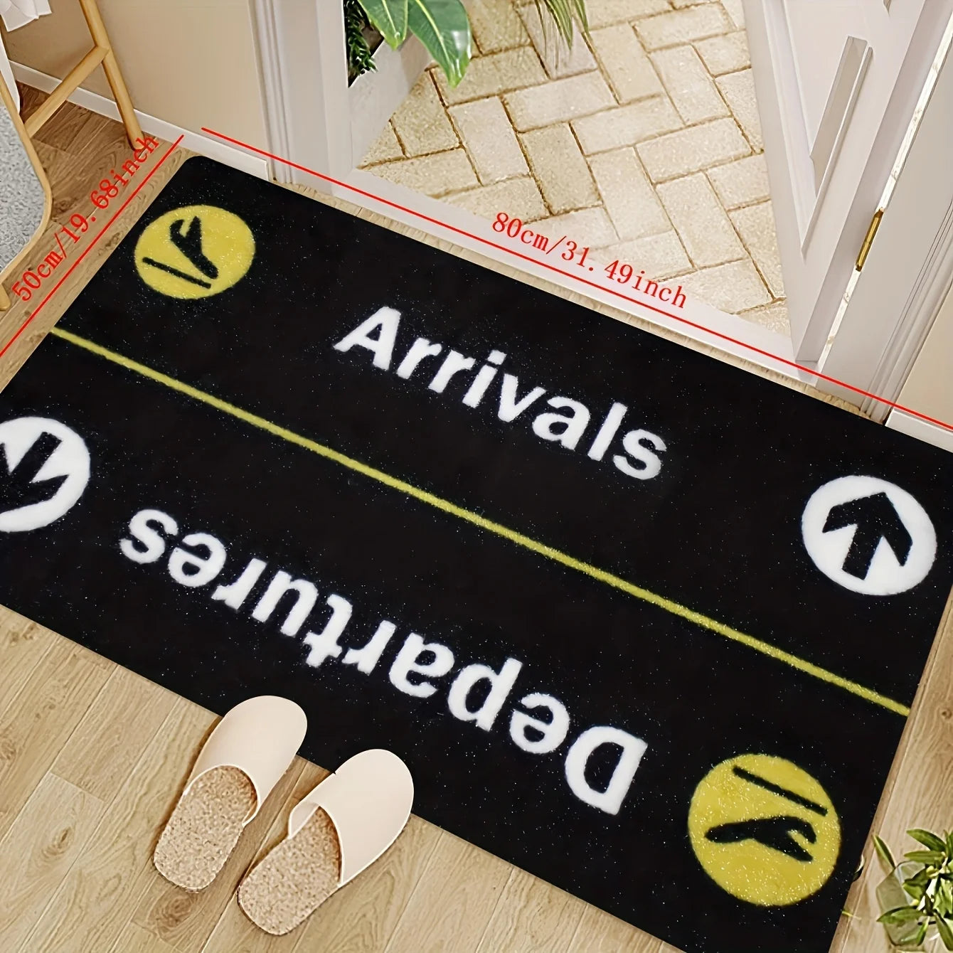 Tapis de salon VIKAMA avec motif de panneau de stationnement d'avion minimaliste, chambre à coucher, paillasson d'entrée, tapis de décoration doux et confortable