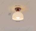 New Japanese LED Cream Wind Glass Ceiling Lamp Living Room Dining Room Porch Aisle Balcony Decorative Lighting