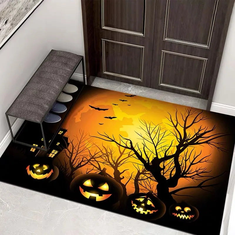 Felpudo visual 3D de Halloween VIKAMA, alfombra de payaso con tapa de alcantarilla, decoración de Halloween de terror, tapete para suelo interior y exterior