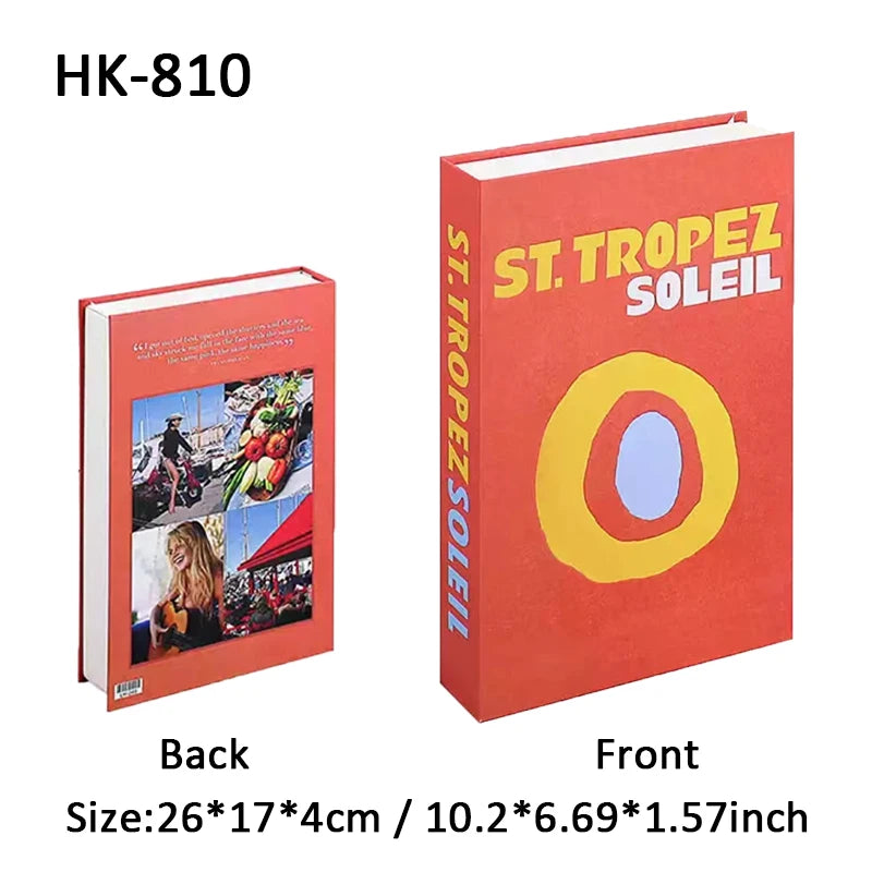 New Travel Decorative Books Book Decoration Luxury Fake Books Decor Table Storage Box Shelf Ornaments Interior Desk Aesthetic