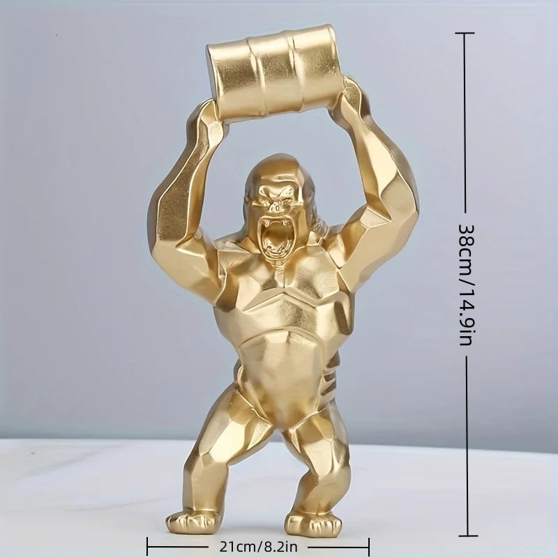 Creative Animal Monkey Sculpture, Simulation Resin Statue, Art Collectible Ornaments, Figurine, Decor