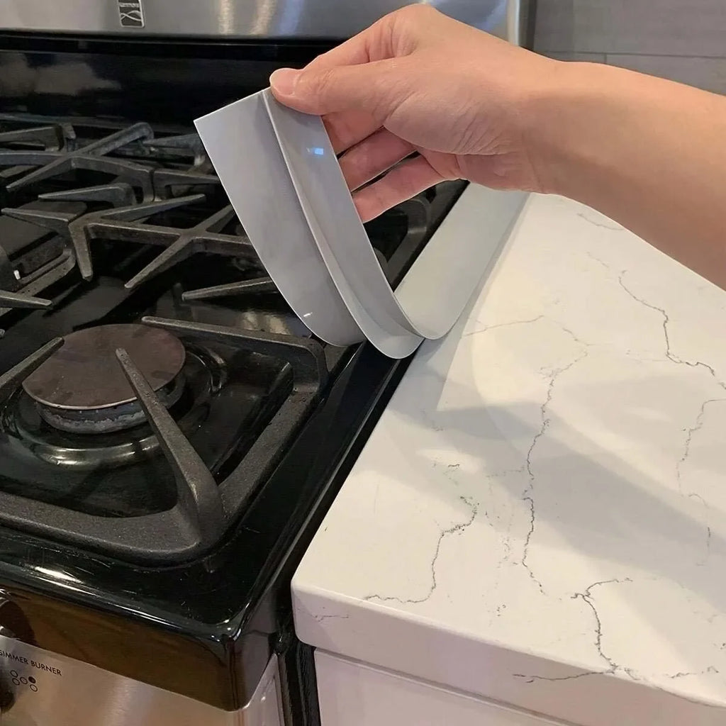 Bande de remplissage en silicone, bande d'étanchéité pour cuisinière à gaz de cuisine, bande de cuisine anti-huile et anti-taches, bande d'insertion d'étanchéité en silicone