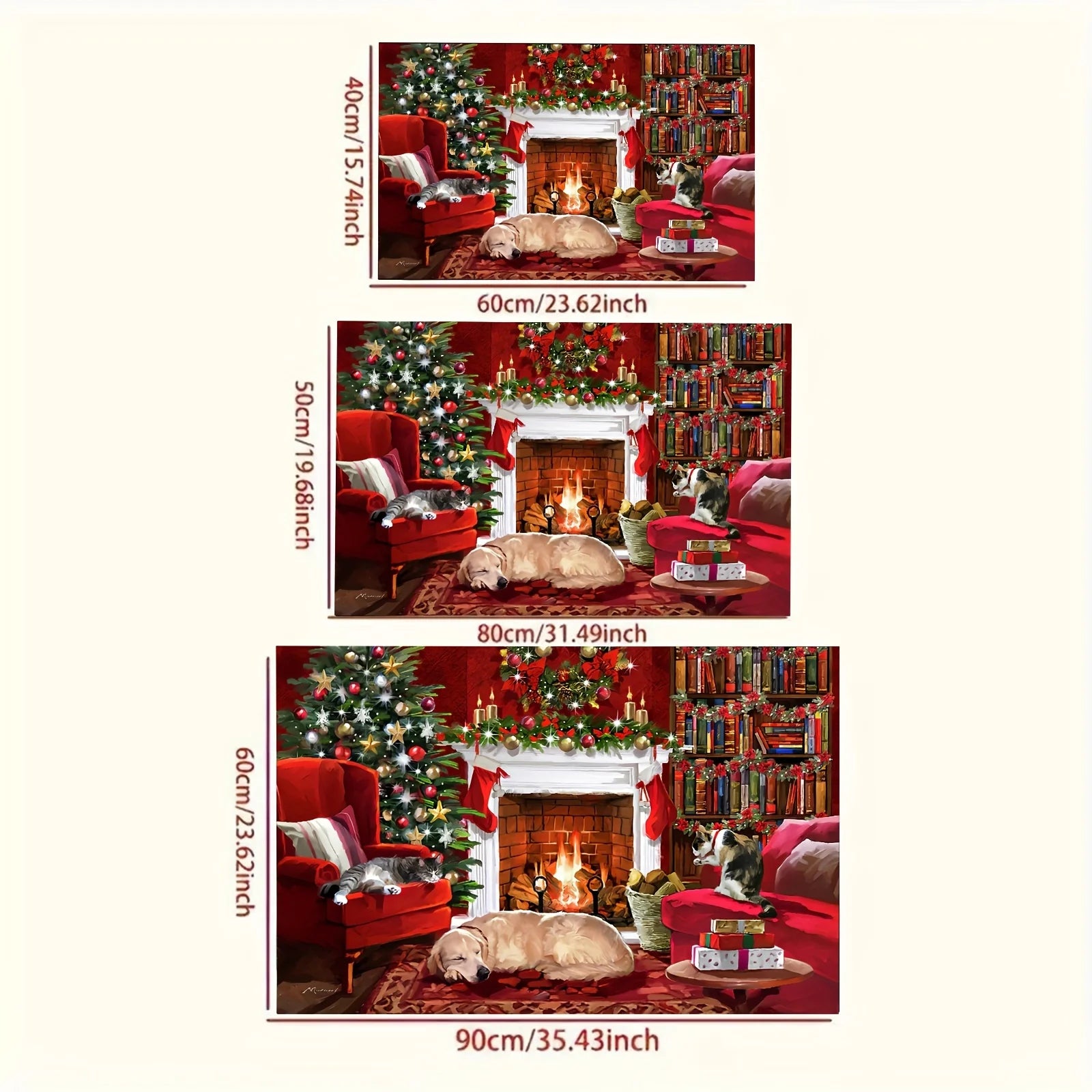 Alfombra de Navidad VIKAMA, felpudo suave, alfombra de árbol de Navidad romántica para sala de estar, alfombra para dormitorio, felpudo de bienvenida para exteriores