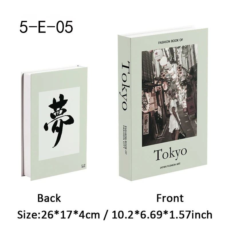 Paris New York Luxury Fake Book Storage Box Brazil Mexico Decorative Books Home Decor Coffee Table Shelf Interior Decoration