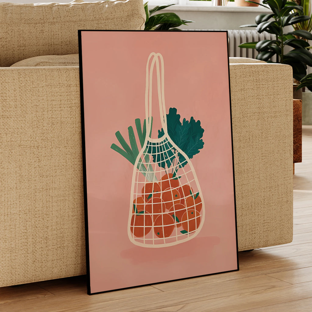Cuadro moderno de lienzo de frutas y verduras, póster, imagen, sala de estar, dormitorio, decoración impermeable para el hogar
