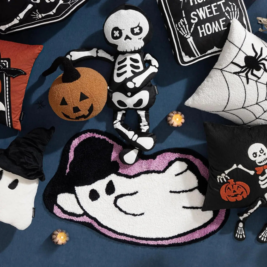 VIKAMA Tapis fantôme d'Halloween confortable et doux en imitation cachemire pour la maison, la chambre à coucher, le paillasson d'entrée