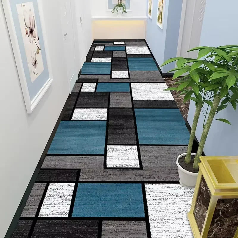 Alfombra de cocina de cuadros de alta calidad VIKAMA, alfombra larga para el suelo, felpudo fino, alfombra para sala de estar, alfombra para dormitorio, decoración del hogar