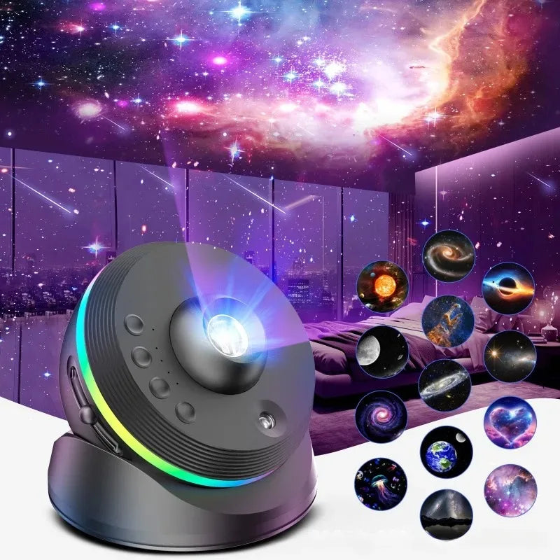 Dynamic Meteor Galaxy Projection Light Strip Color Atmosphere Light Rotating Space Sphere Planetarium Decoration Children's Room