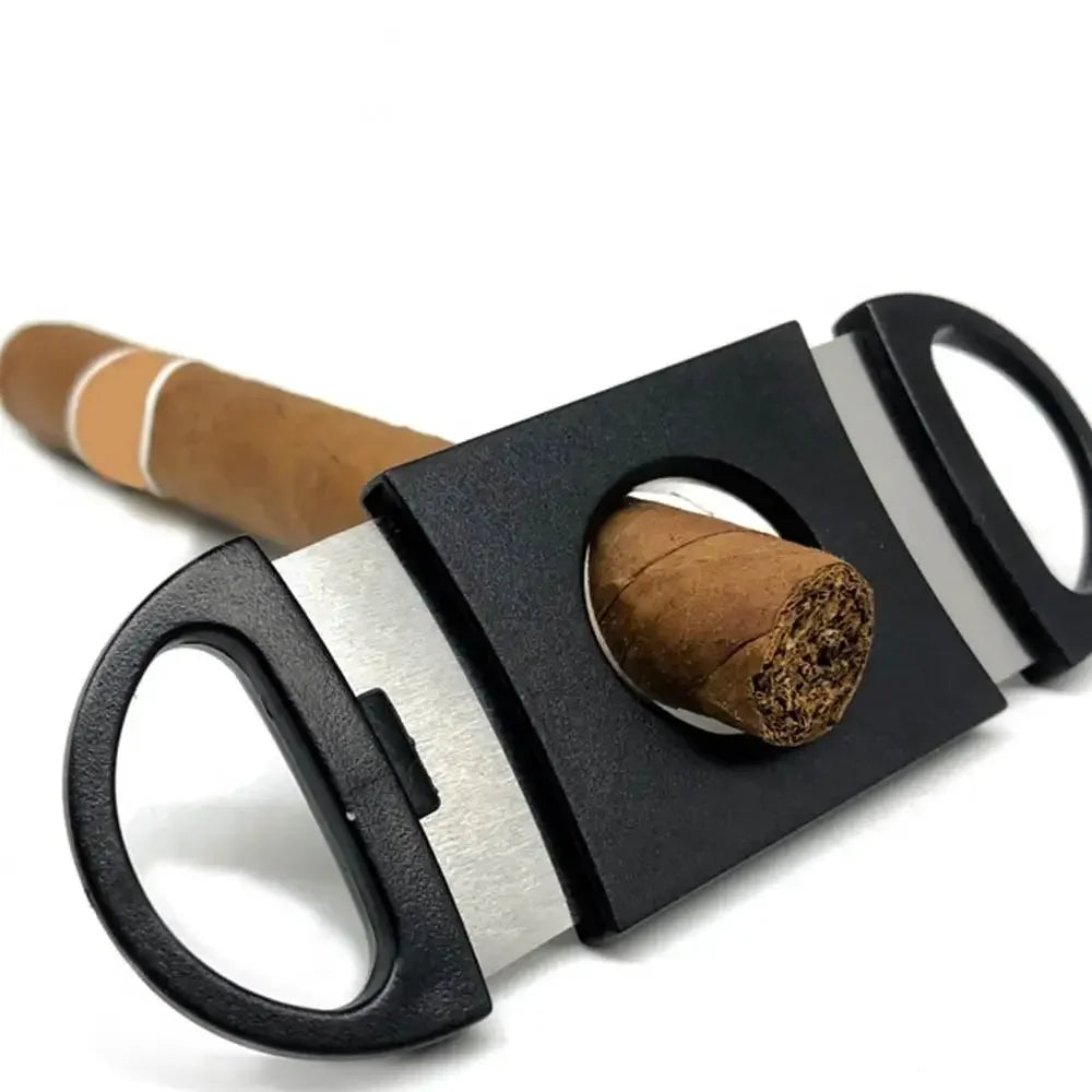 Coupe-cigare multifonctionnel en acier inoxydable, coupe-cigare classique en métal, guillotine, ciseaux à cigare, perforateur, accessoires de coupe-cigare