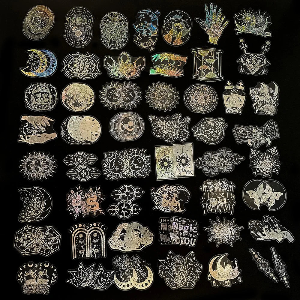 100 pegatinas láser holográficas bonitas de dibujos animados de anime, calcomanías estéticas de mariposas, pegatinas divertidas para álbum de recortes, laptop, teléfono, coche, para niña