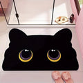 Tapis de sol VIKAMA Chat noir Tapis de bain mignon dessin animé imperméable antidérapant Paillasson Tapis de toilette Paillasson Décoration intérieure