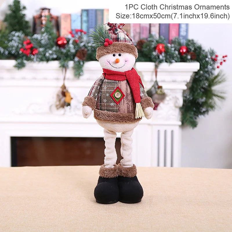 Decoración navideña de Papá Noel para el hogar 2025, decoración de mesa, muñeco de alce, adornos navideños, regalos de Navidad, Feliz Año Nuevo 2026