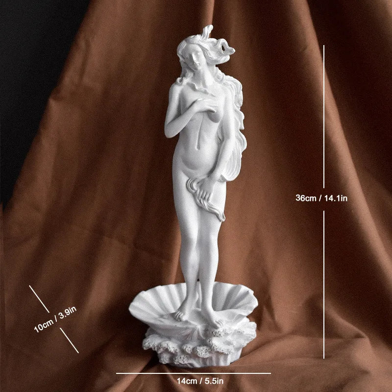 Grèce antique Vénus Déesse Émergente Sculpture en Résine Faite à la Main Statue Classique Féminine Ornement Aphrodite Décor Collectionneur d'Art