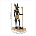 Statue Anubis Dieu Égyptien de la Mort Sculpture Momie Figurine en Résine Décoration Maison Bureau Cadeau pour Amateurs de Mythologie Cadeau Halloween