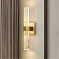 Nouvelle applique murale LED en fer forgé et cristal, style moderne et minimaliste pour salon, salle à manger, chambre à coucher, chevet, éclairage d'ambiance décoratif.
