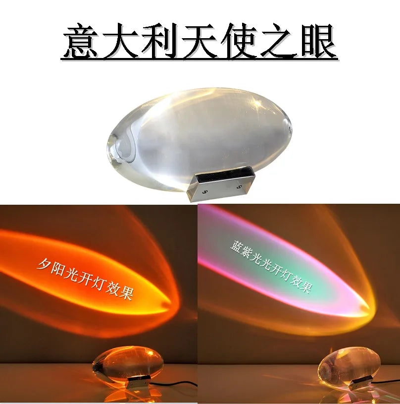 Lampe de Table Décorative en Cristal Eye of the Sky Larmes d'Ange Italiennes Lampe de Projection Coucher de Soleil Lumière d'Ambiance Veilleuse