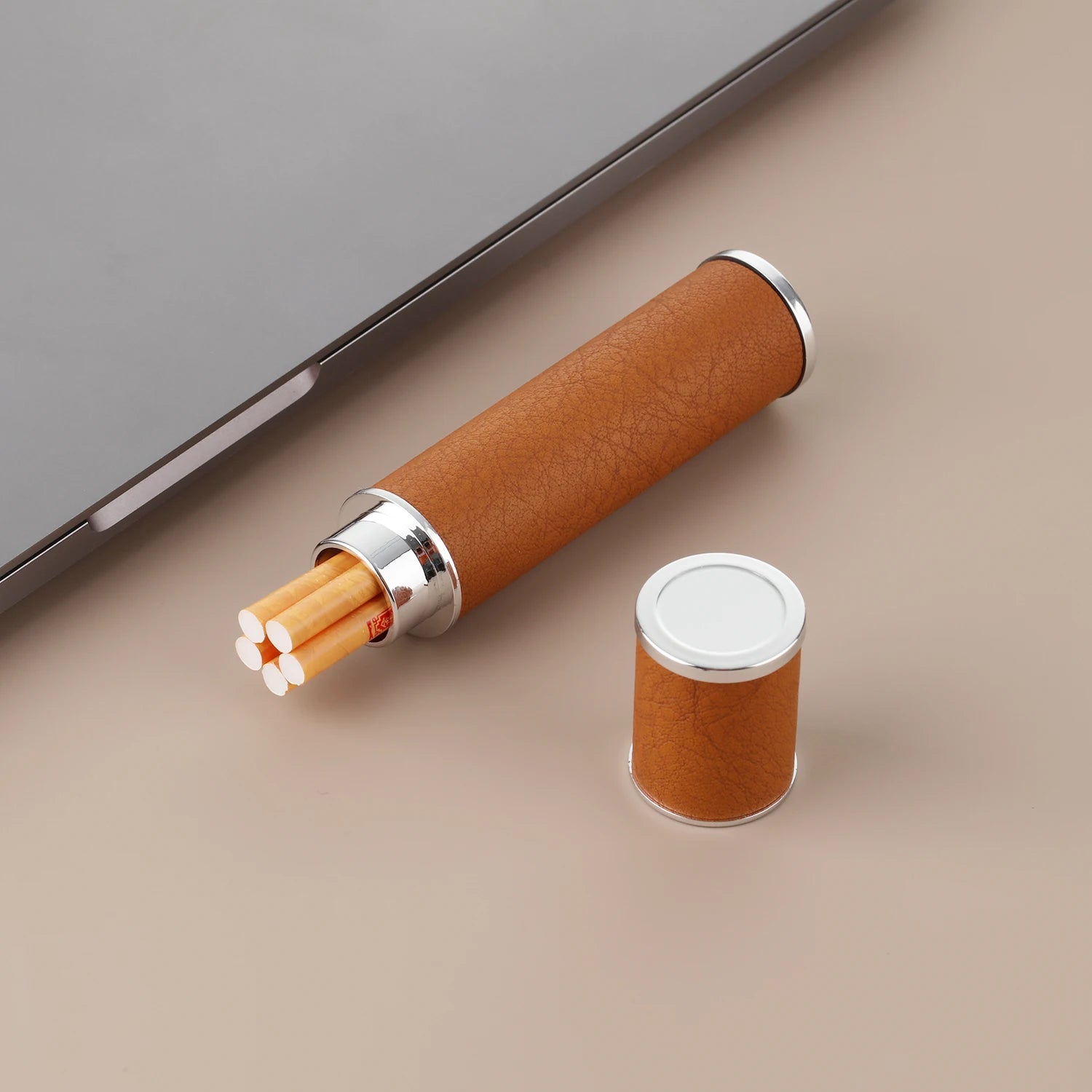 Cigarrera Portátil Impermeable Contenedor de Almacenamiento de Cigarrillos para Viajes al Aire Libre con Capacidad para 5 Cigarrillos Delgados Accesorios de Tabaco