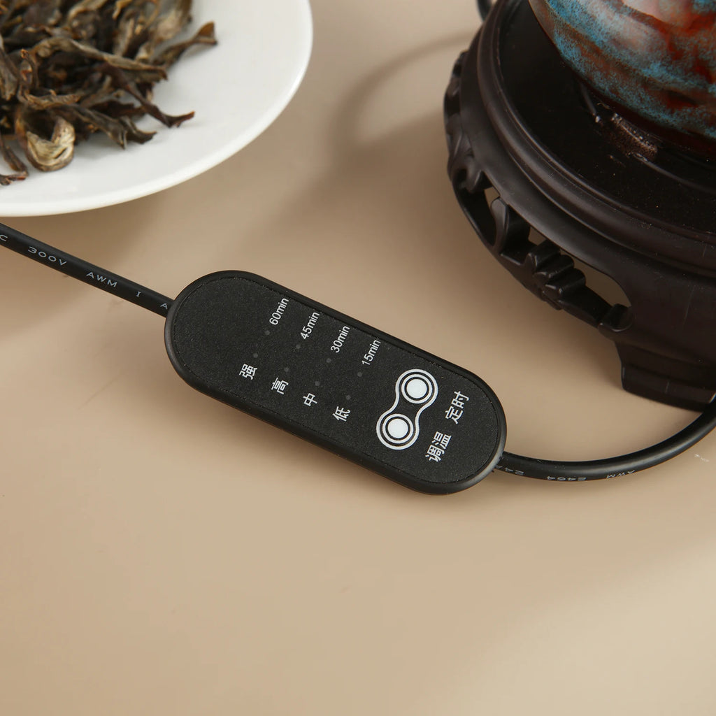 Quemador de Incienso Electrónico de Cerámica, Quemador de Aceites Esenciales, Calentador de Cera con Temporizador y Temperatura Ajustables, con Enchufe USB
