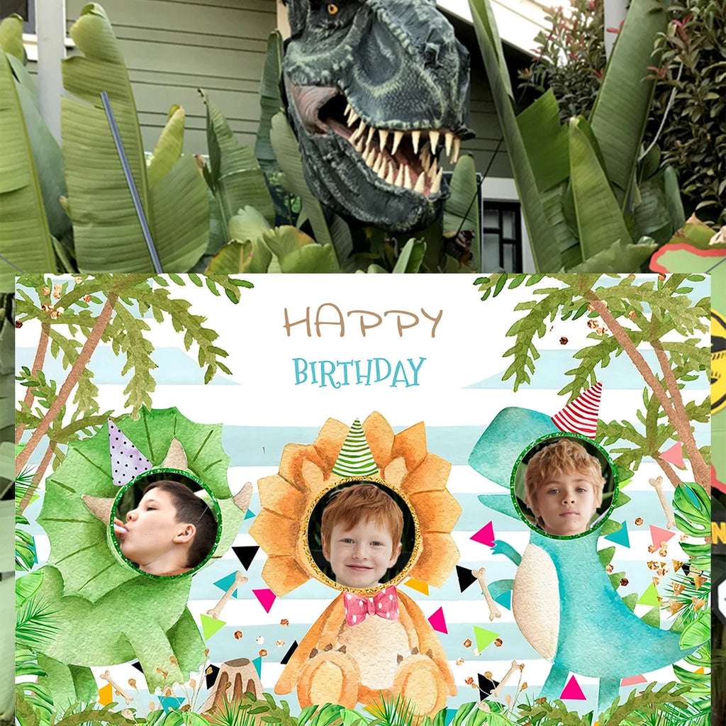 Fondo de poliéster de dinosaurio para cumpleaños, decoración de fiesta de sirena, suministros para fiesta de cumpleaños infantil, baby shower, fiesta temática bajo el mar
