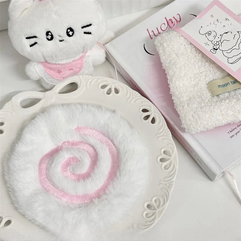 Lindo posavasos de felpa con forma de pez rosa para niña, accesorio de fotografía, posavasos grueso con aislamiento, regalos de decoración para el hogar