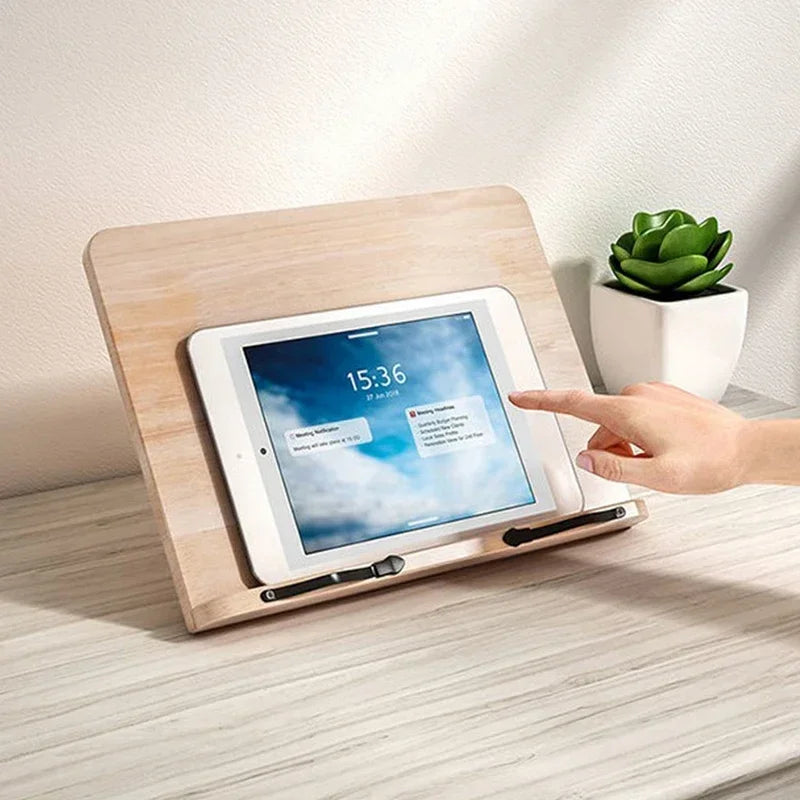 Pupitre de Lecture Réglable Support pour Tablette, Livre de Cuisine, Bureau, Salle d'Étude, Pliable