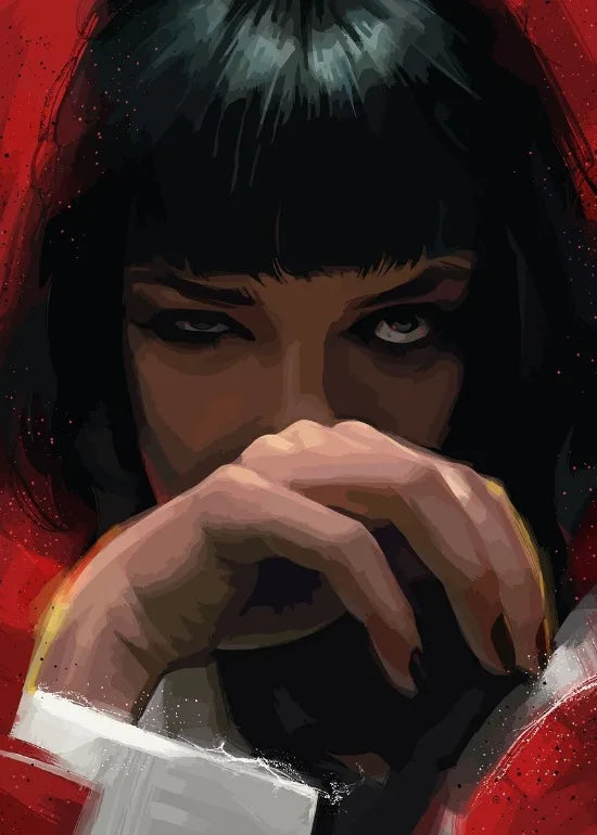 Nuevo póster de Pulp Fiction, decoración de pared clásica de películas de humor, decoración de arte de pared para fanáticos de Pulp Fiction, decoración de bar, hogar, lienzo, impresiones de póster.