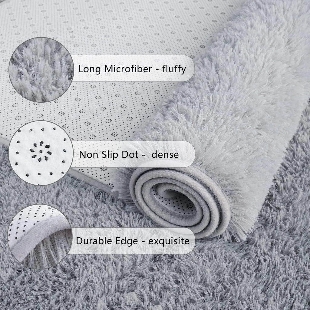 Tapis de course doux VIKAMA, tapis moelleux et douillet pour chambre à coucher et salon, tapis de sol pour chambre de bébé et d'enfant pour la décoration intérieure