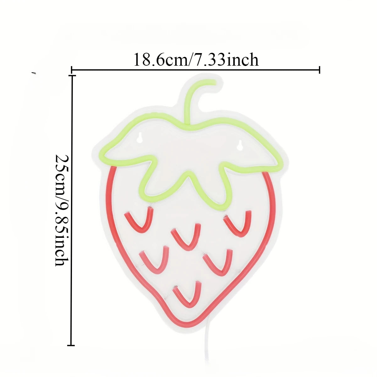 Strawberry Neon Sign LED Neon Light Wall Decor for Bdroom Game Room Store Party Kitchen Restaurant Club Gift for Friend