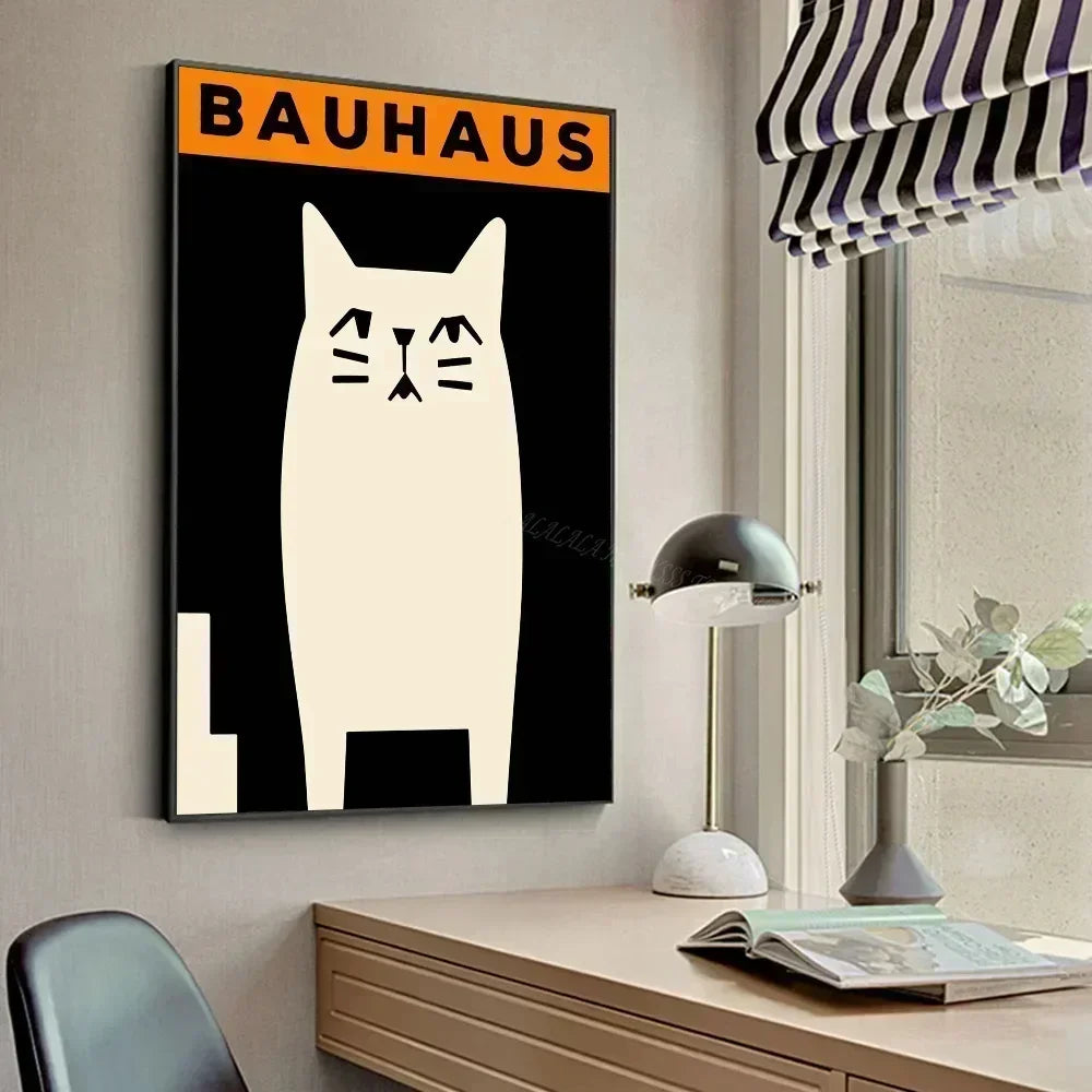 Exposición de arte abstracto Bauhaus, líneas geométricas minimalistas, póster artístico, lienzo, pintura, impresiones de pared, decoración del hogar para sala de estar