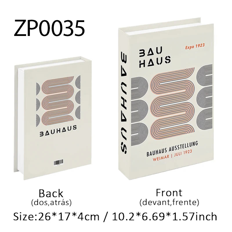 Abstract Bauhaus Luxury Decorative Books Boho Fake Book Storage Box Home Decor Coffee Table Shlef Bedroom Living Room Decoration