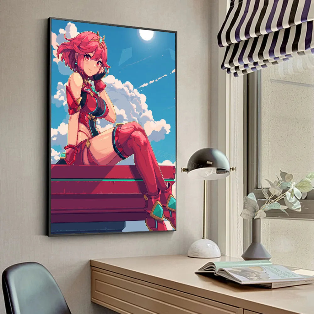 X-Póster de Xenoblade Chronicles 2 Pósteres HD Decoración para Hogar, Habitación, Bar, Cafetería Cuadro de Arte de Pared