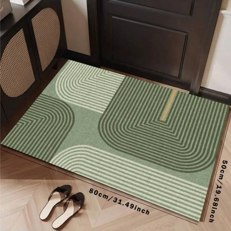 Alfombra minimalista de línea VIKAMA, felpudo para recibidor, alfombrilla para puerta de cocina y baño, resistente a las manchas y fácil de limpiar, decoración del hogar
