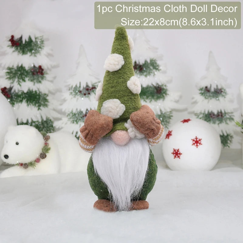 Decoración navideña de Papá Noel para el hogar 2025, decoración de mesa, muñeco de alce, adornos navideños, regalos de Navidad, Feliz Año Nuevo 2026