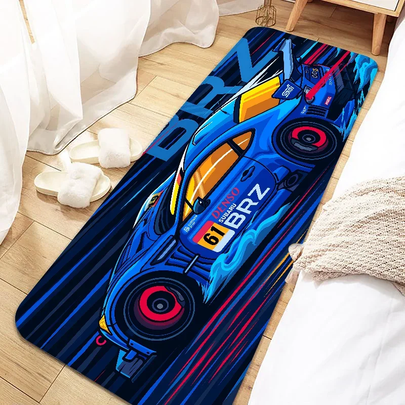 VIKAMA Alfombra Cool Racing Antideslizante Suave para Dormitorio Mesita de Noche Alfombras de Ventana Mantas Pasillo Alfombrillas de Piso Decoración del Hogar
