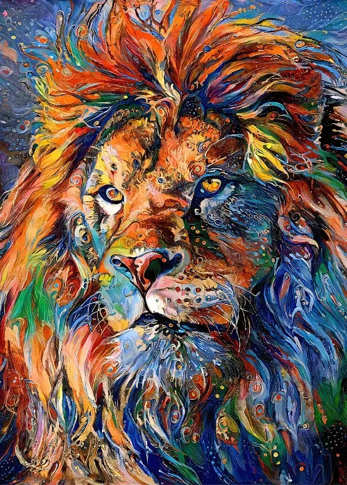 Póster de pintura al óleo de animales abstractos de vapor, pintura al óleo abstracta vintage, decoración artística de animales, impresiones en lienzo estéticas para el hogar y la habitación