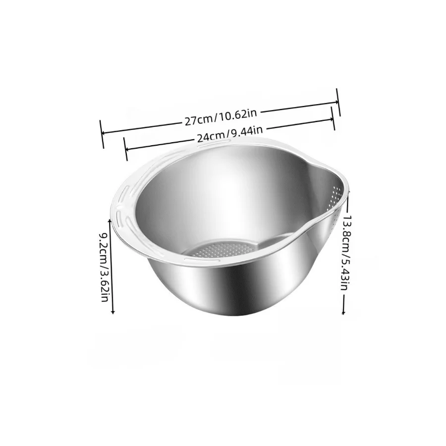 Panier de lavage de légumes et de riz, passoire, bol en acier inoxydable, plateau, accessoires de lavabo, panier de vidange pour cuisine