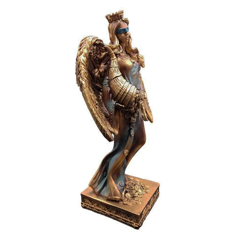 Nueva Diosa Griega de la Riqueza Estatua Artesanal de Resina Regalo Caja Oficina Escritorio Decoración Ornamento Accesorios de Decoración del Hogar