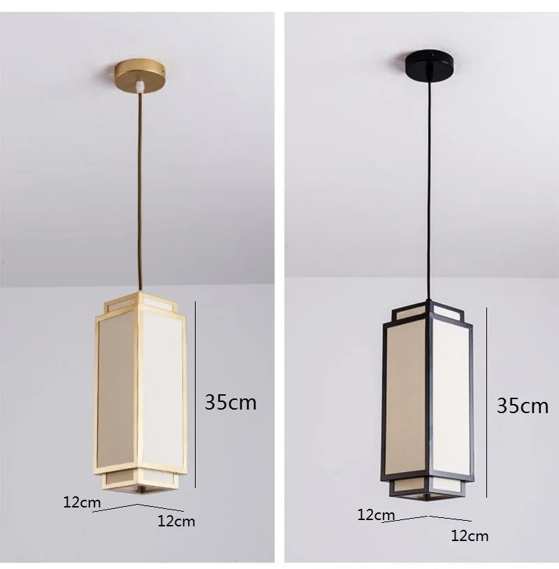 Nuevas lámparas colgantes chinas para sala de estar, comedor, pasillo, entrada, lámparas de tela para techo, candelabro moderno