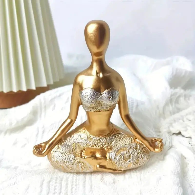 Adornos de yoga para niñas, decoraciones de mueble de televisión, figuras de arte corporal, adornos de yoga para meditación, decoraciones de oficina, figuras de niñas realistas