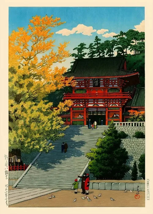 Ukiyo E Carteles Japoneses Vintage Antiguo Paisaje Japonés Bellas Artes Decoración Galería Ukiyo Impresiones Estéticas Pintura en Lienzo