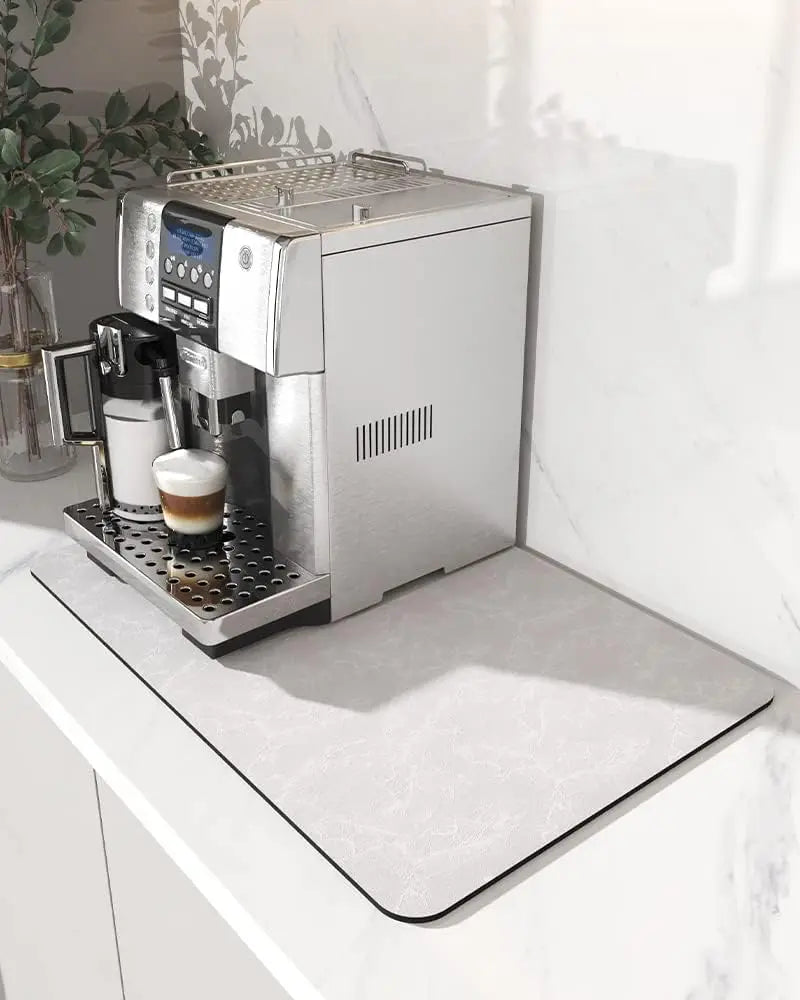 Alfombrilla para máquina de café VIKAMA, con reverso de goma, absorbente de agua, alfombrilla de secado de platos, alfombrilla de drenaje para encimera de cocina, decoración del hogar