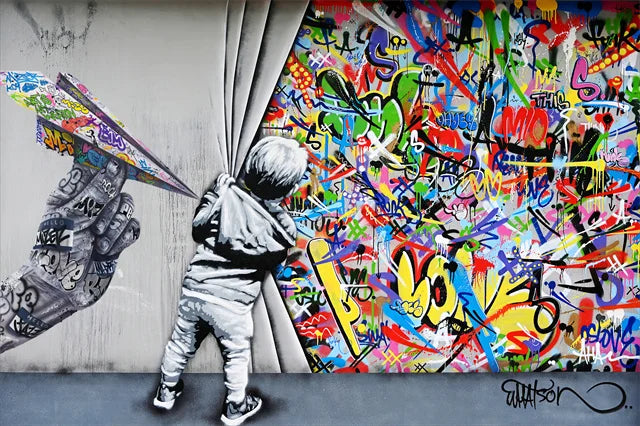 Banksy Street Art Canvas Paintings Sneakers Mouth Ballon Girl Graffiti Pop Art Posters Prints Cuadros Wall Art Home Decoration