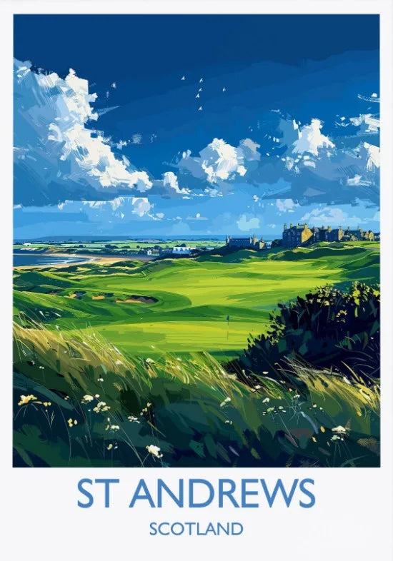 Escocia Tierras Altas St Andrews Edimburgo Glencoe Póster de Viaje Escocia Paisaje Estético Decoración de Pared Impresiones en Lienzo Regalo de Viaje