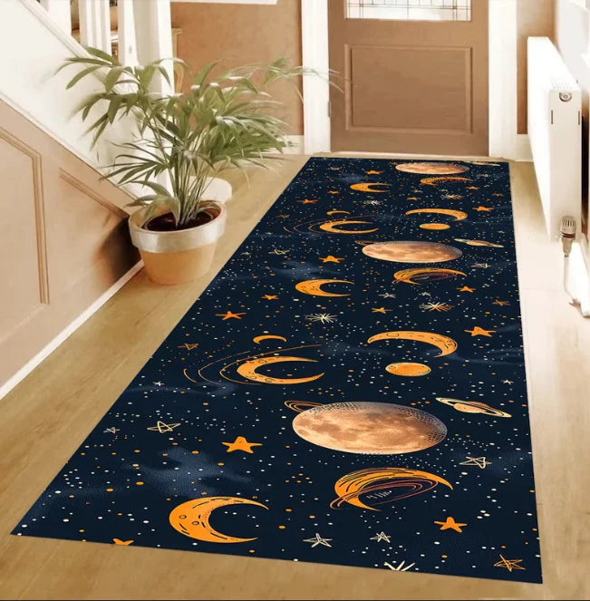 Tapis de couloir de science-fiction pour les fans de cinéma Décoration intérieure amusante Tapis de couloir Cadeau geek Art de sol inspiré Décoration intérieure