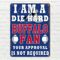 Cartel Metálico Buffalo Bills, Decoración Cueva de Hombre Fanático del Fútbol, Placa de Pared para Bar Deportivo Oficina Cueva de Hombre