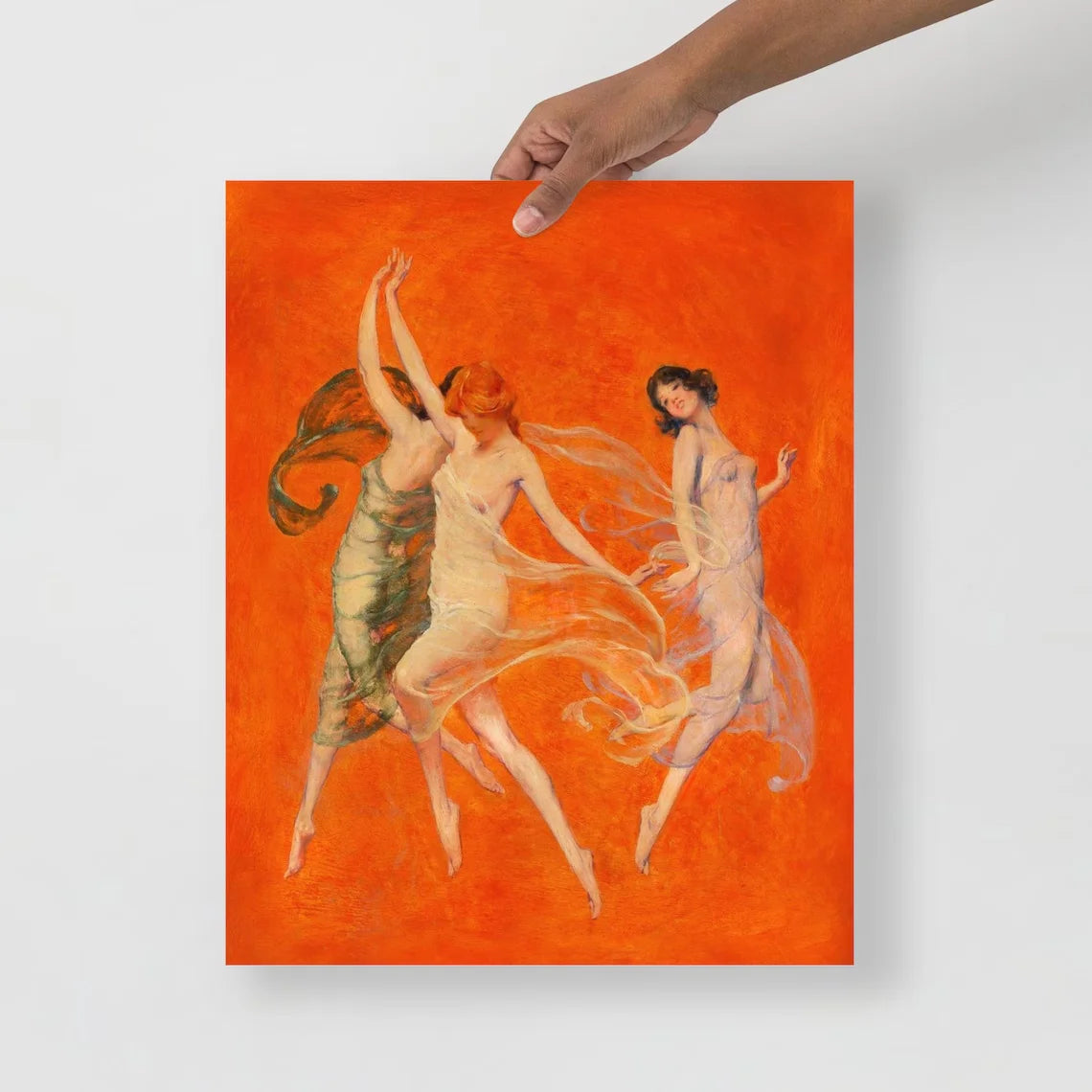 Warren B. Davis - Estampe "La danse des trois muses", estampe d'art de qualité musée