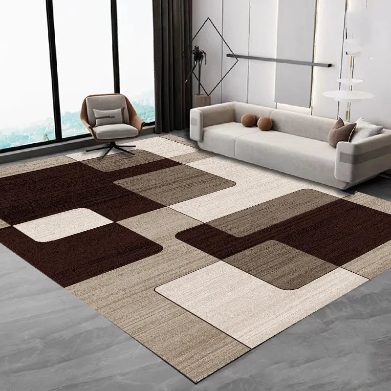 VIKAMA Nordic Simple Alfombra Sala de estar Mesa de centro Franela Alfombra grande Antideslizante Dormitorio Mesita de noche Alfombrilla Decoración del hogar