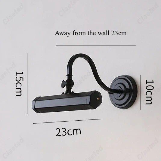 Nouveau Rétro Américain LED Miroir Phares Restaurant Bar Café Salon Couloir Éclairage Décoratif Nostalgique